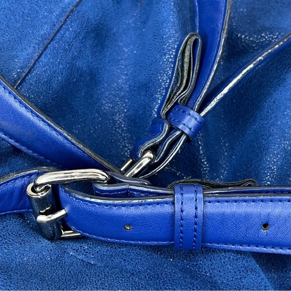 Stella McCartney Falabella Mini Backpack-Blue-Shaggy Deer Faux Suede-Luxury-Boho main image 5